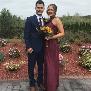 Maroon Bridesmaid Dress